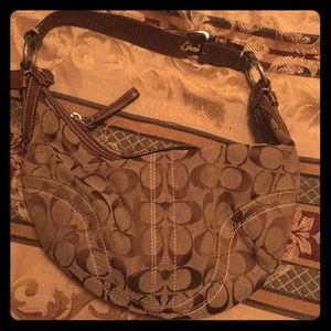 Coach tan banana purse